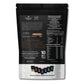 Reverso de la bolsa de Café + Proteína y Cacao de Earth Co con información nutrimental, ingredientes y modo de preparación.